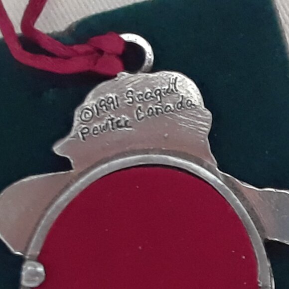 Seagull Pewter Christmas Photo Ornaments Vintage Never Used In Boxes - Picture 3 of 10